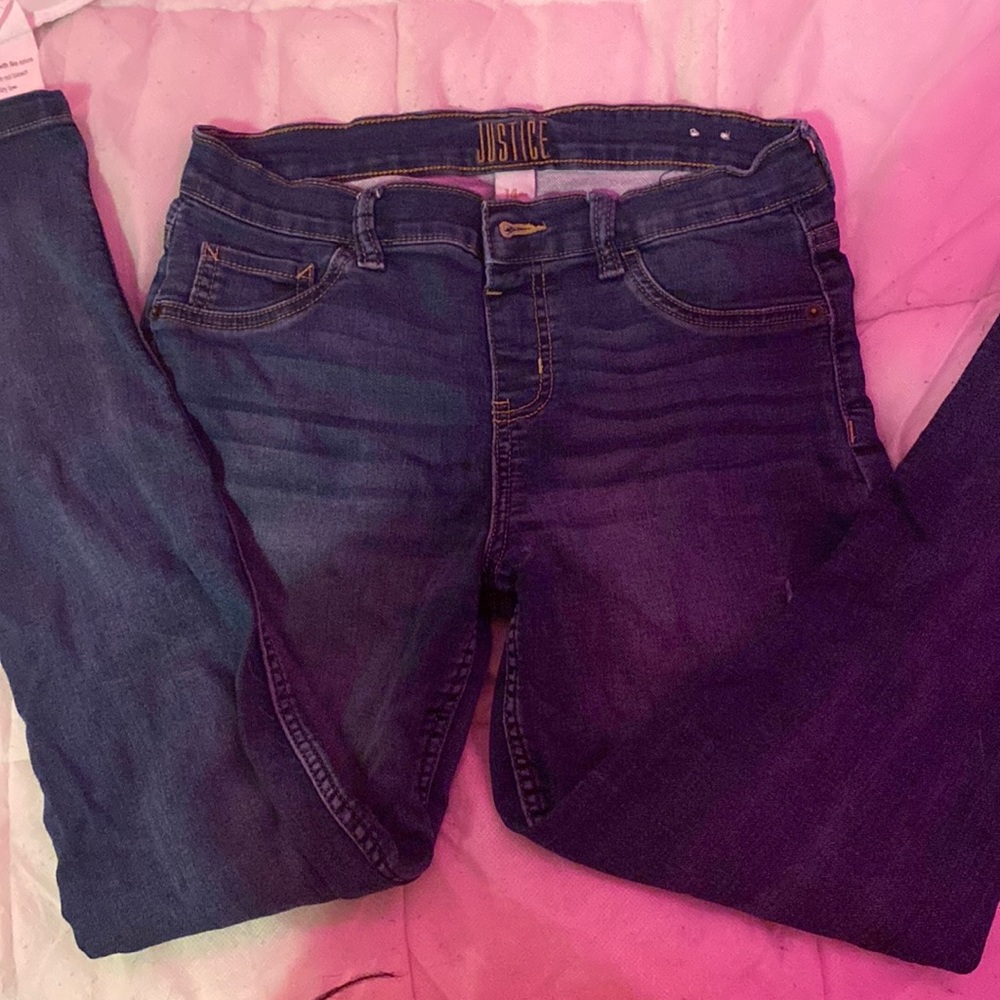 Justice Pull-On Girl Jean Dark Wash Size 14